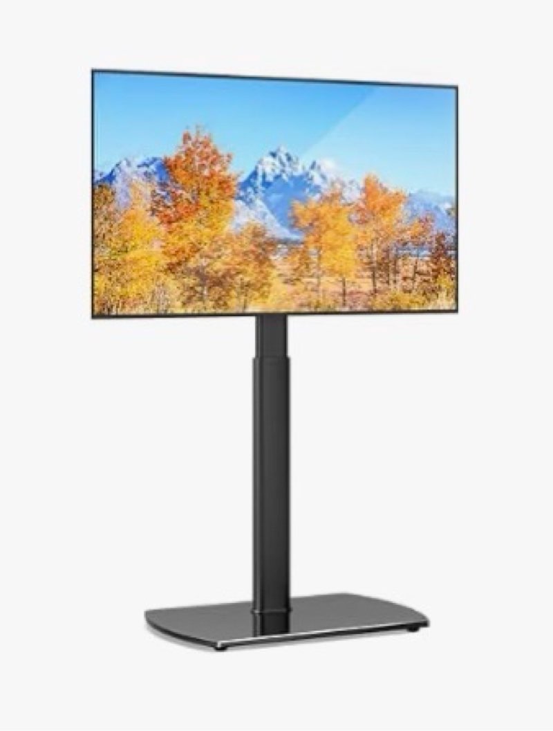 YOMT Universal TV Floor Stand with Mount for 27-70 Inch LCD LED OLED TVs, Swivel Height Adjustable T