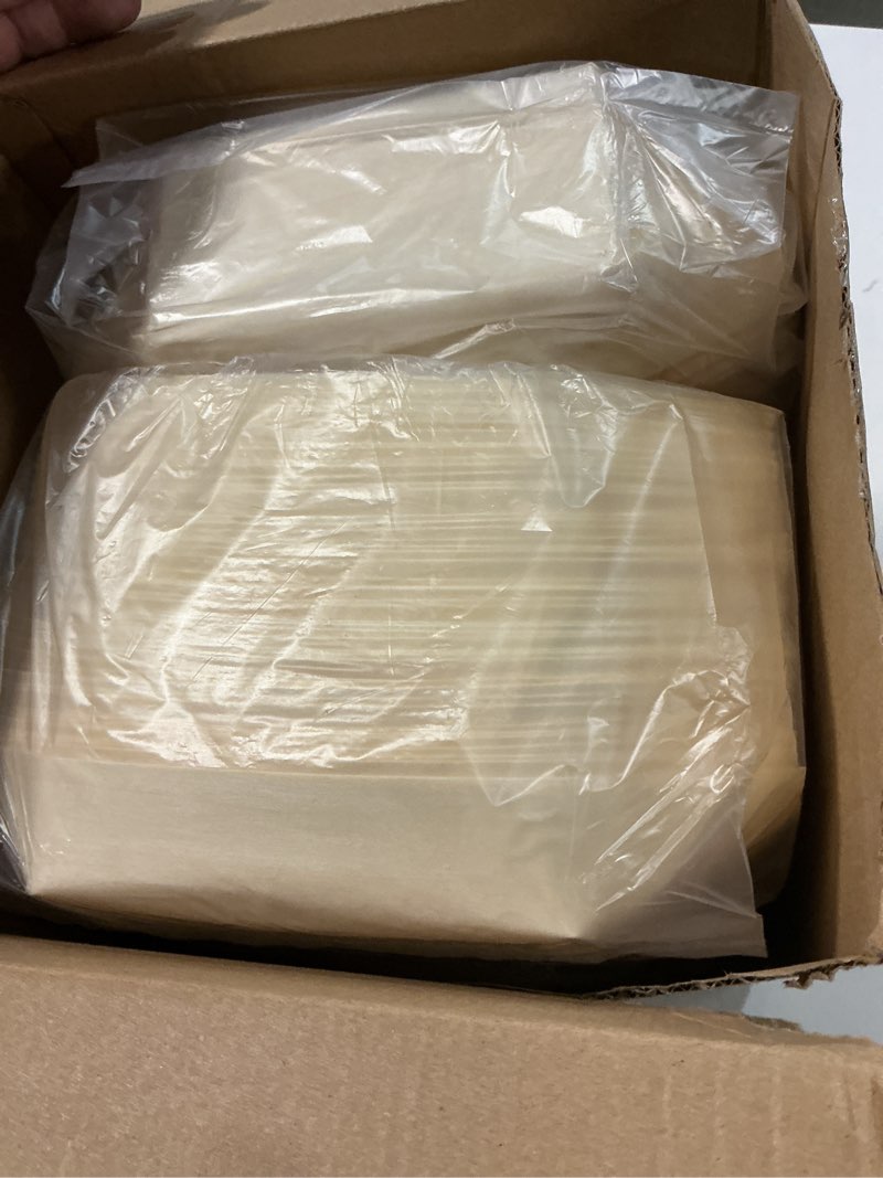 Condition photo showing Good Condition for bokon 600 pcs 8.5'' large disposable bamboo boat plates forks spoons appetizer wooden leaf boat plates sushi serving tray food dishes container bowls for catering home picnic wedding holiday party 8.5 inches