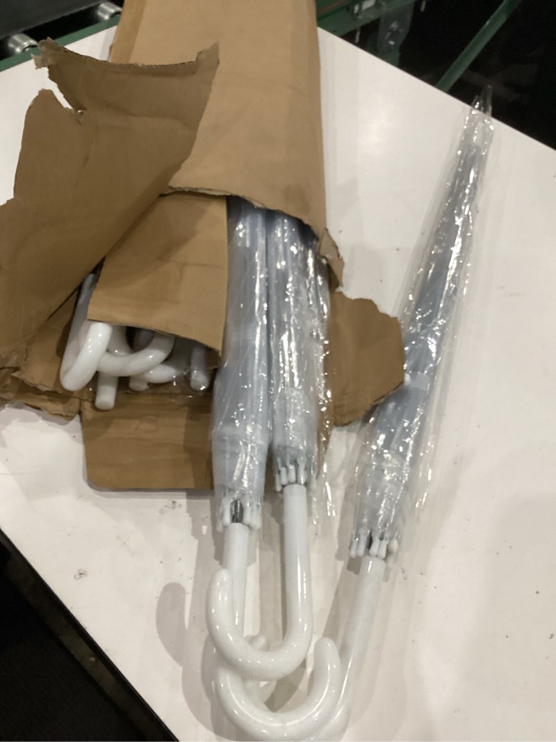 Condition photo showing Good Condition for clear bubble umbrellas for wedding, 48 inch windproof transparent poe dome umbre(12 pack)