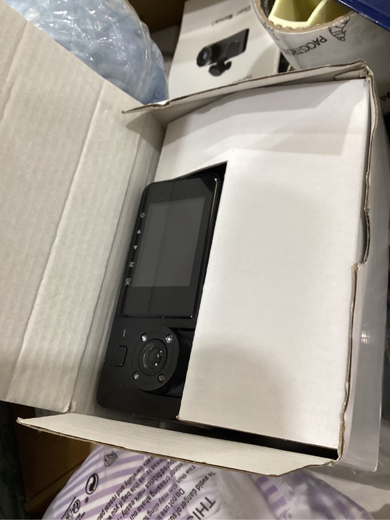 Condition photo showing As Is for dash cam front and rear, 4k dash camera for cars, triple car camera with ir night vision,170° wide angle,wdr, hdr, 24h parking& loop recording,g-sensor,32gb card included