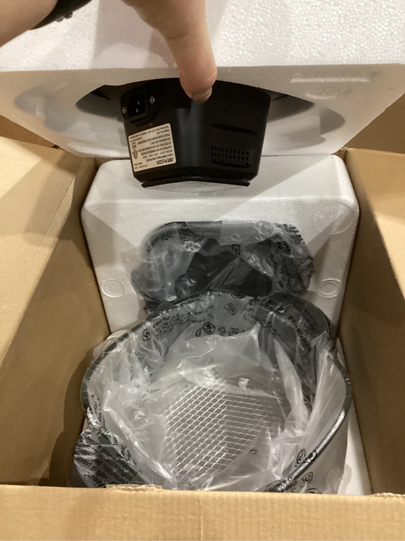 airmsen potable glass air fryer non-toxic, 4.8qt & 1.3qt, 4 presets & manual control, 140â€“450? preci