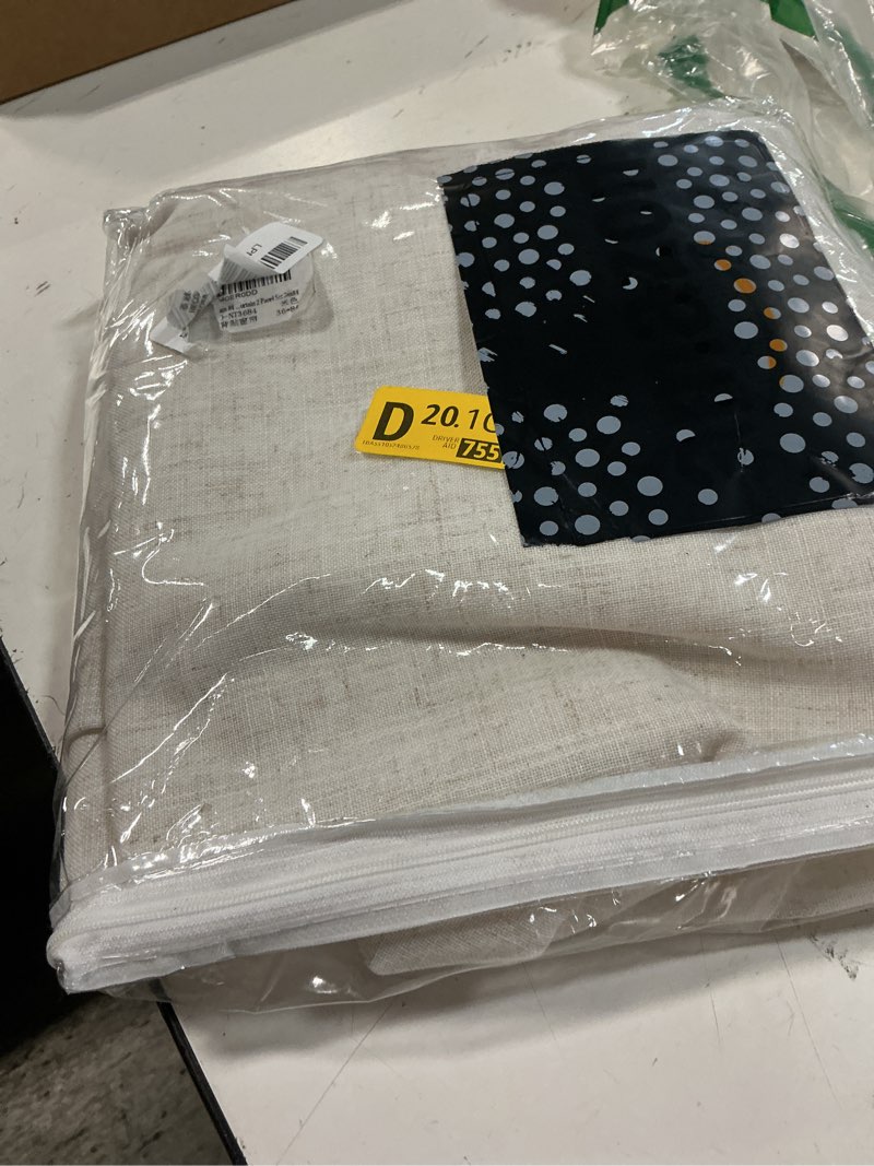 Condition photo showing New/Like New for cream linen curtains 84 inches long for bedroom back tab light filtering privacy sheer curtains modern farmhouse decor for living room dinning room cotton textured gauze curtain 2 panel set 36x84 36"w x 84"l (pack of 2) natural
