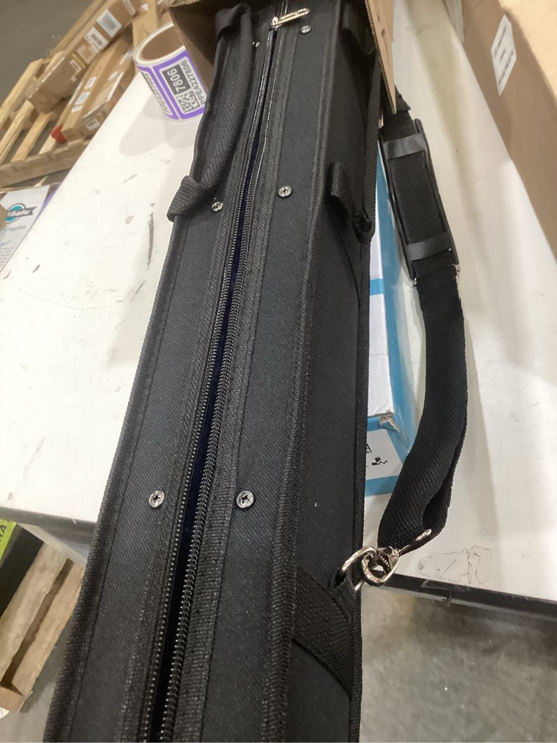 Condition photo showing New/Like New for upright double bass bow case for 2 pcs german/french style bow lightweight sturdy bass bow case with shoulder strap (black)