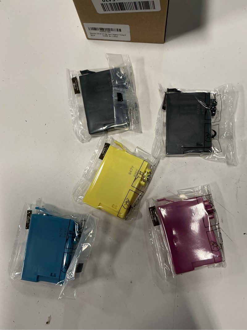 Condition photo showing New/Like New for 5-pack 124 ink cartridges remanufactured replacement for epson 124 t124 for stylus nx125 nx127 nx130 nx230 nx330 nx420 nx430 workforce 320 323 325 435 printer 2 black 1 cyan 1 magenta 1 yellow