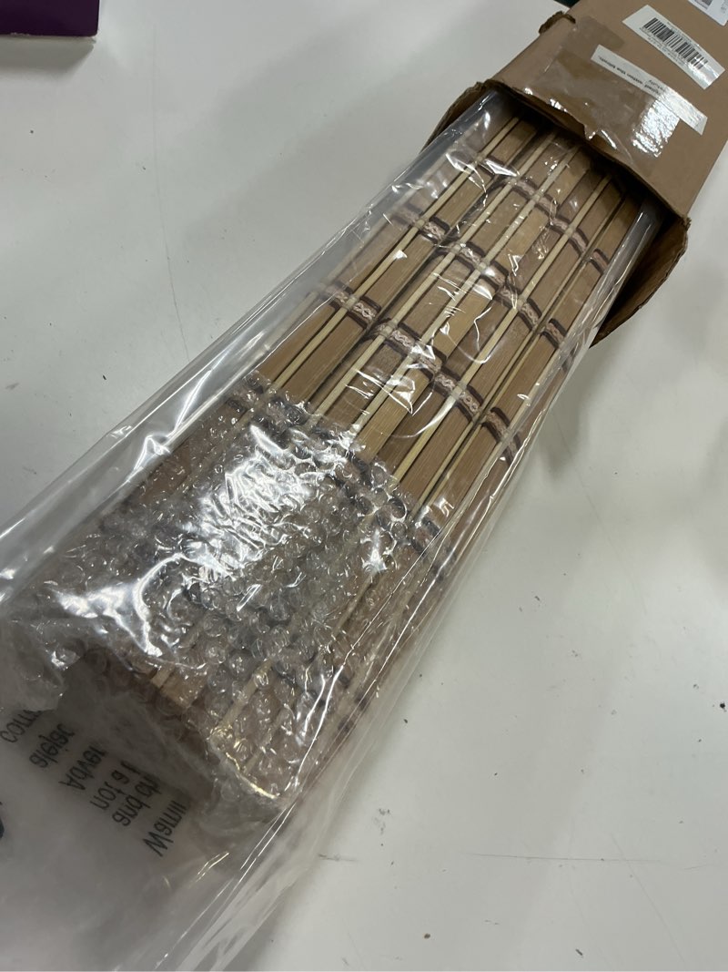 Condition photo showing Good Condition for lazblinds no tools no drill cordless bamboo roman shades, light filtering window treatment, roll up bamboo blinds for windows 36'' w x 64'' h, natural 306 light filtering-natural306 36" w x 64" h