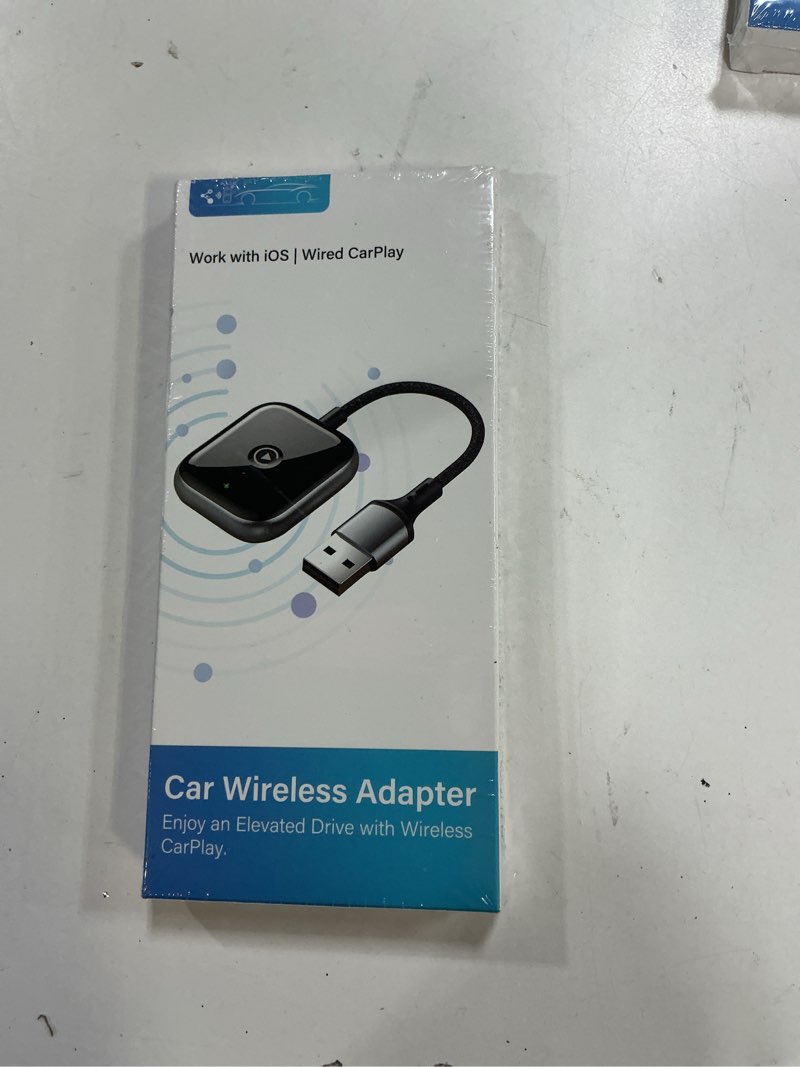 Condition photo showing New/Like New for wireless carplay adapter for apple carplay, easy to upgrade wired carplay to wireless, instant connectivity, super mini car play dongle for iphone fit for cars with built-in carplay (black)