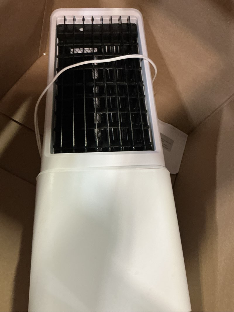 Condition photo showing As Is for windowless air conditioner w/4 mode&3 speed, waterless alert, 2.4-gal tank for 24h cooling, 12h timer,20ft remote, 70° auto swing evaporative air cooler, portable air conditioners for bedrooms