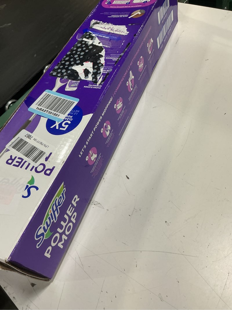 Condition photo showing Good Condition for swiffer power mop multi-surface kit for floor cleaning  fresh scent