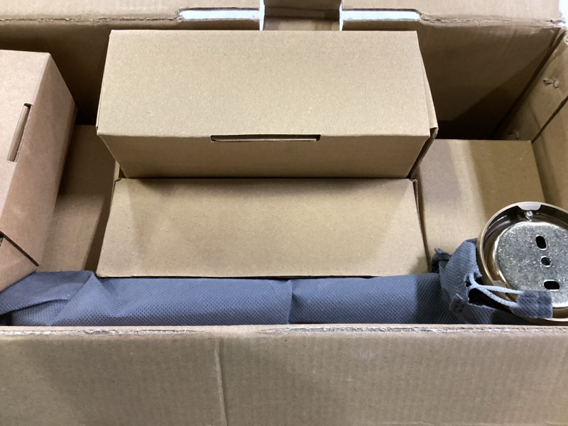 Condition photo showing Good Condition for 7 Piece Antique Brass Gold Bathroom Accessories Set - TooCust Brushed Brass 24” Double Towel Holder & Towel Bar - Wall Mounted Bathroom Hardware Kit