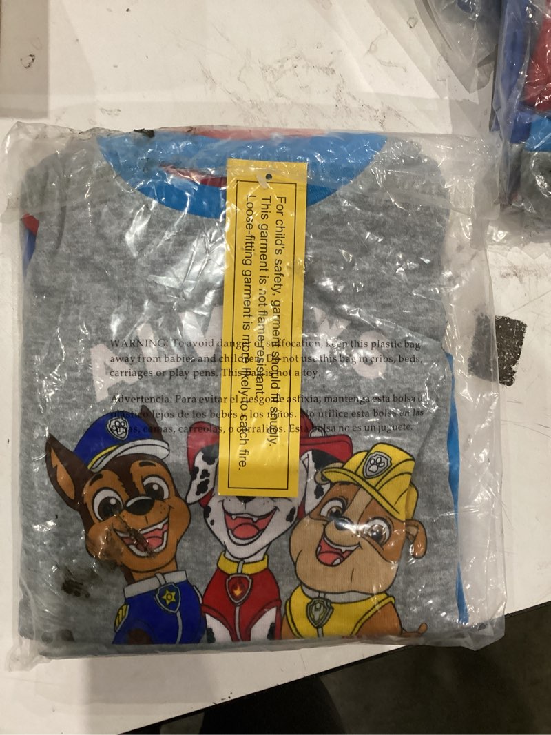 Condition photo showing Good Condition for Nickelodeon boys Paw Patrol 6-piece Snug-fit Cotton Pajama Set, Soft & Cute for Kids 6 Grey/Red/Blue