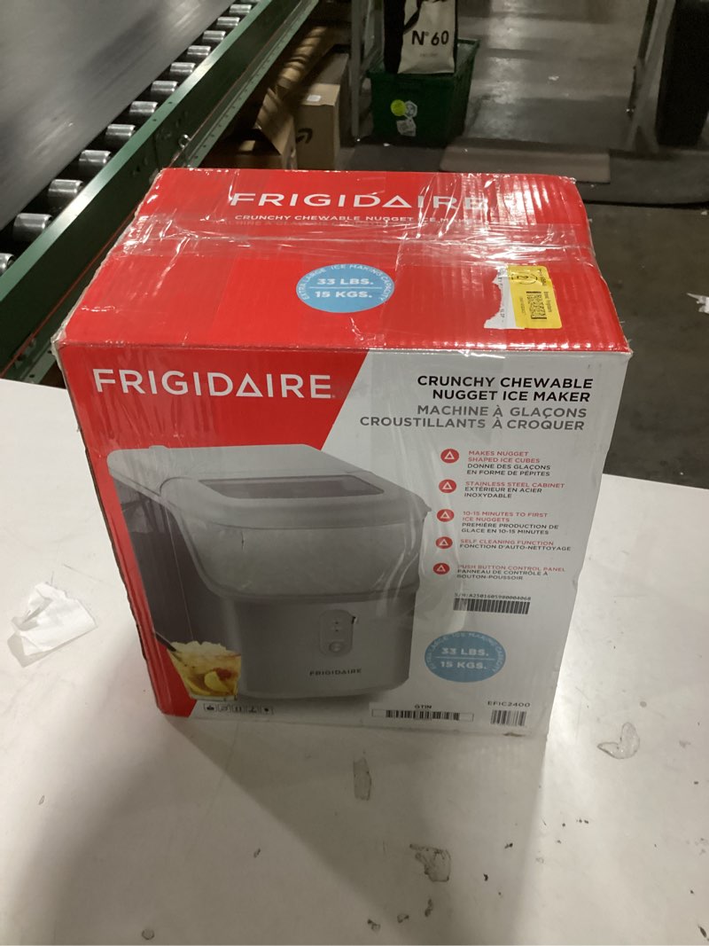 Condition photo showing As Is for Frigidaire 33-lb Ice Per day Nugget Ice Maker ( Stainless Steel )