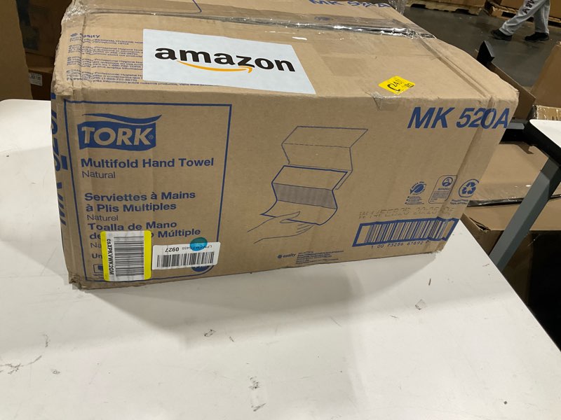 Condition photo showing New/Like New for tork multifold hand towel, natural, 100% recycled, fsc certified, compatible with h2 dispensers, 16 packs x 250 sheets (mk520a) tork h2 - multifold hand towels