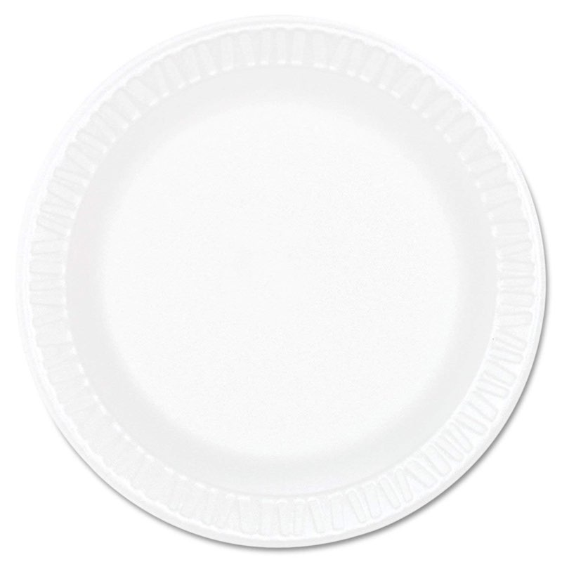 Dart 6PWCR 6 in White Unlaminated Foam Plate (Case of 1000)