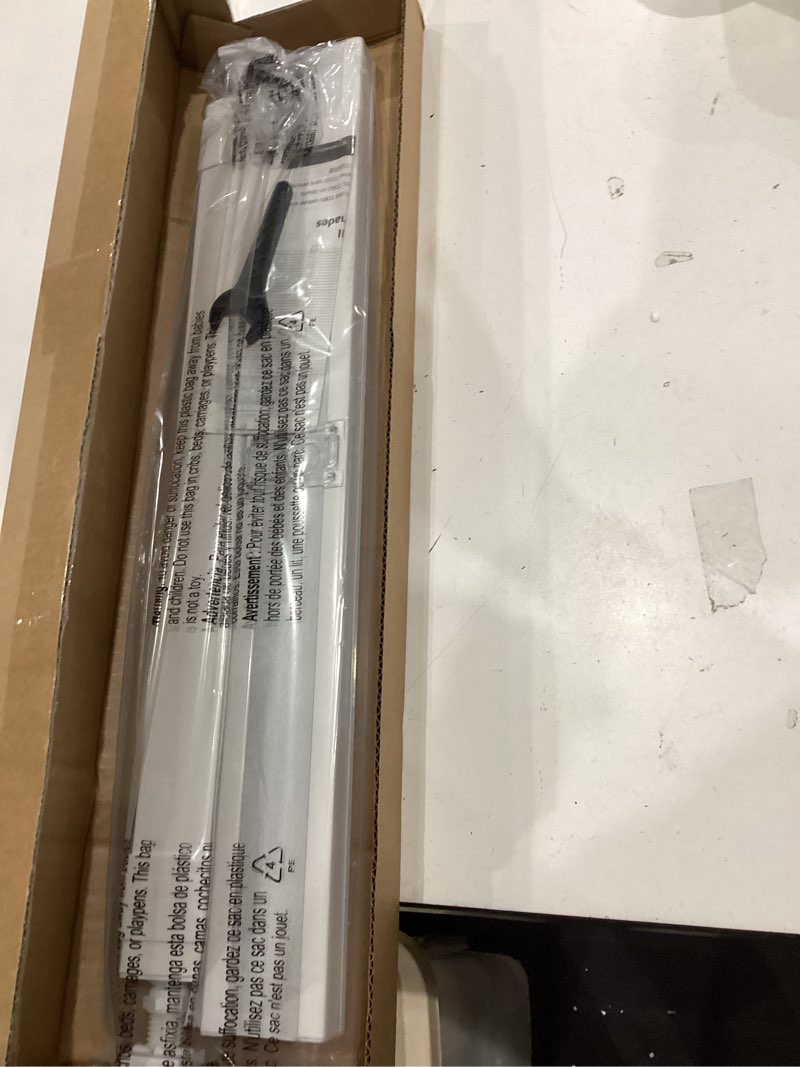 Condition photo showing Good Condition for lazblinds no tools no drill cordless cellular shades, top down bottom up (tdbu) honeycomb shades for home, blackout light blocking thermal insulation blinds for windows, 23" w x 48" h, white blackout - white 23" w x 48" h