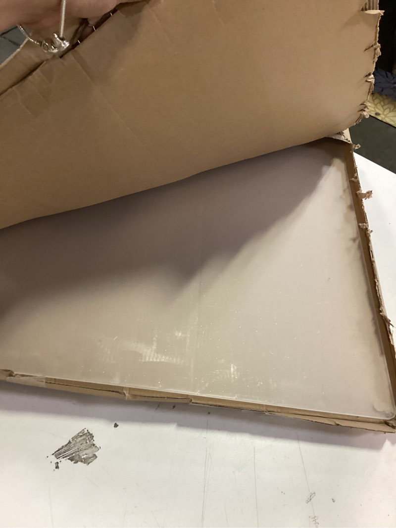 Condition photo showing Good Condition for Large Acrylic Cutting Board with Counter Lip,30 x 20 Inch Clear Cutting Board for Kitchen Countertop, Non Slip-Protector Cover Shatter Resistant for Home Restaurant Kitchen Sink Stove