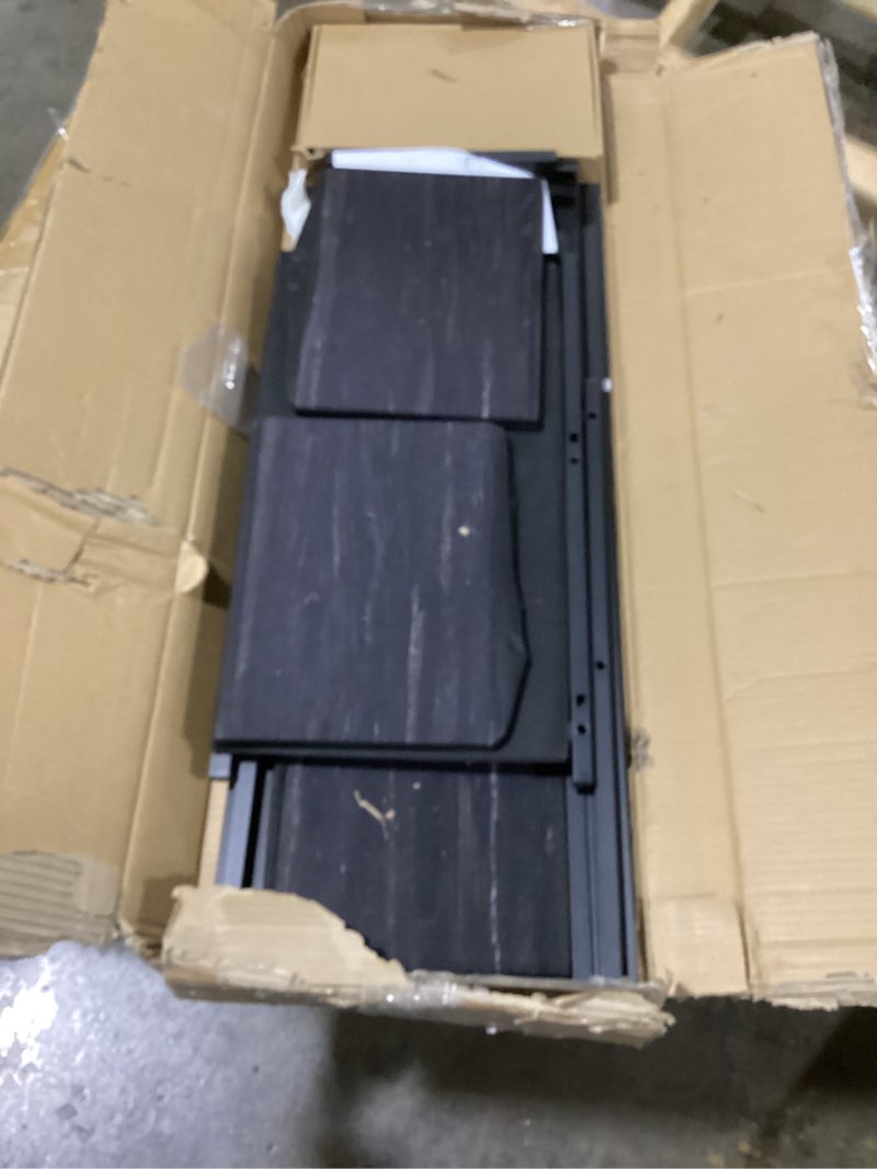 Condition photo showing New/Like New for WLIVE Dresser for Bedroom with 5 Drawers, Wide Chest of Drawers, Fabric Dresser, Storage Organizer Unit with Fabric Bins for Closet, Living Room, Hallway, Charcoal Black Wood Grain Print Charcoal Black Wood Grain Print 11.81"D x 39.37"W x 21.65"H