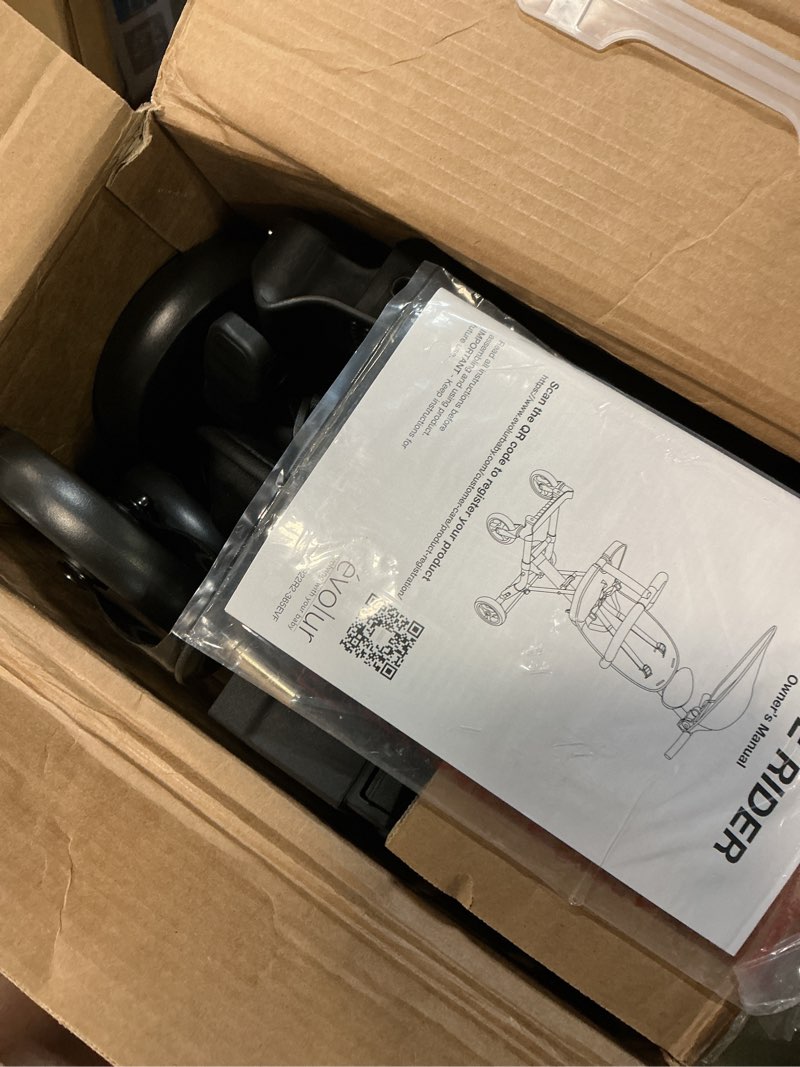 Condition photo showing Good Condition for evolur cruise rider stroller with canopy, lightweight umbrella stroller with compact fold, easy to carry travel stroller - noir black