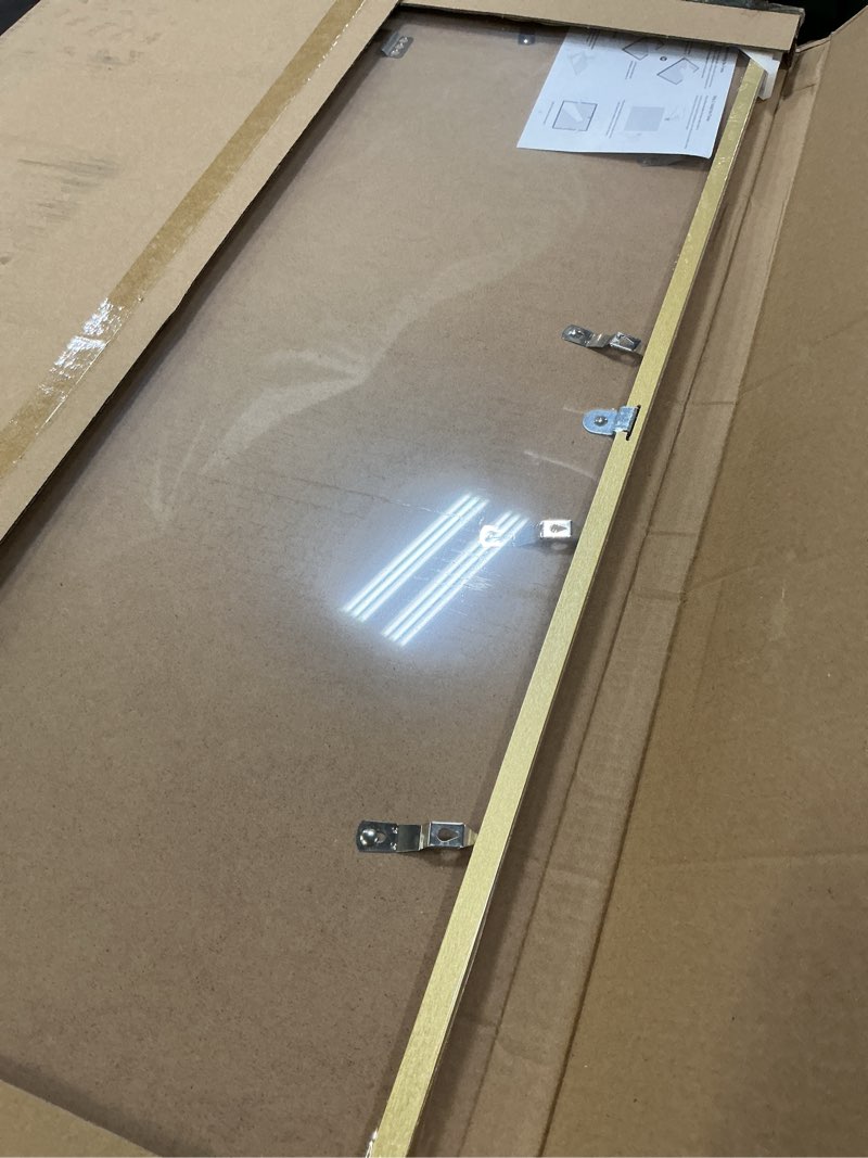 Condition photo showing As Is for upsimples 20x30 poster frame, display pictures 16x24 with mat or 20x30 without mat, wall hanging picture frame, gold, 1 pack gold 20x30