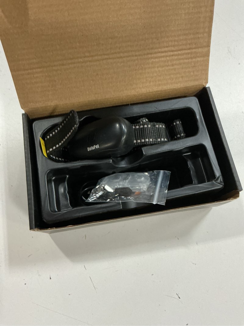 Condition photo showing As Is for Delupet Dog Shock Collar - Electric Dog Training Collar with Remote 1600FT, Rechargeable E-Collar Waterproof Collars with 3 Training Modes, Security Lock for All Breeds, Sizes Black (missing remote)