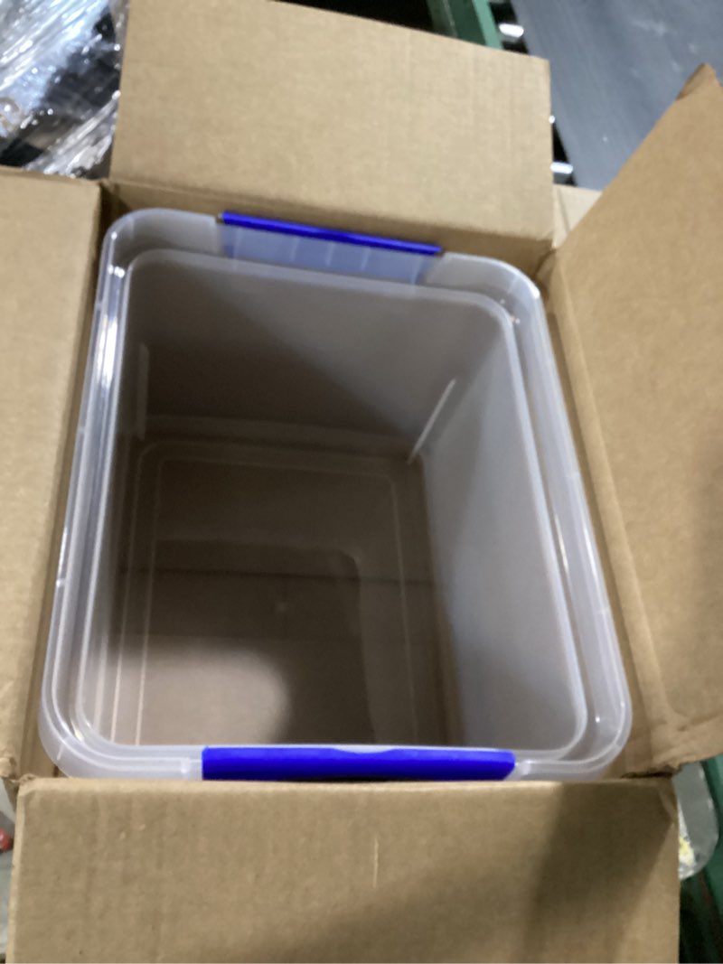 Condition photo showing As Is for bankers box heavy duty plastic file box with hanging rails, letter/legal, 1 pack (0086205) letter / legal
