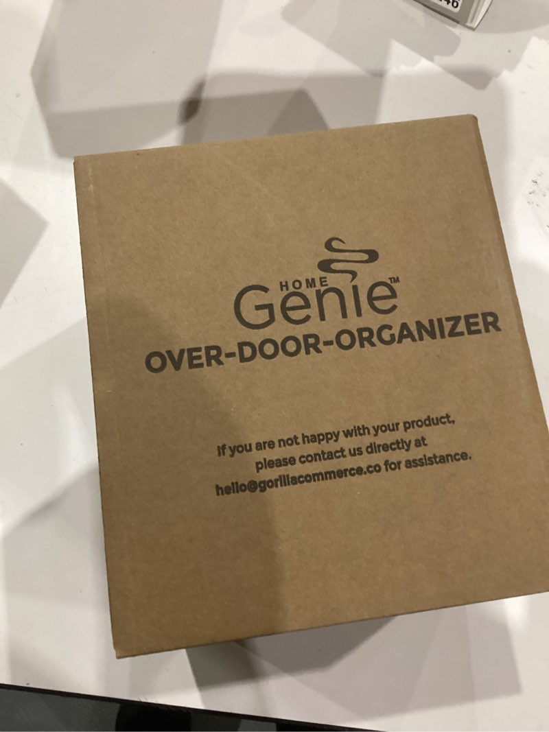 Condition photo showing New/Like New for HOME GENIE Over the Door Hanging Shoe Organizer, 2 Pack, 24 Breathable Mesh Pockets, Closet Rack Storage Holder Stay in Place Hooks Hang on Closets, Hanger Holds Up to 40 lbs, Shoes, Accessories Black Pack of 2 Pitch Black