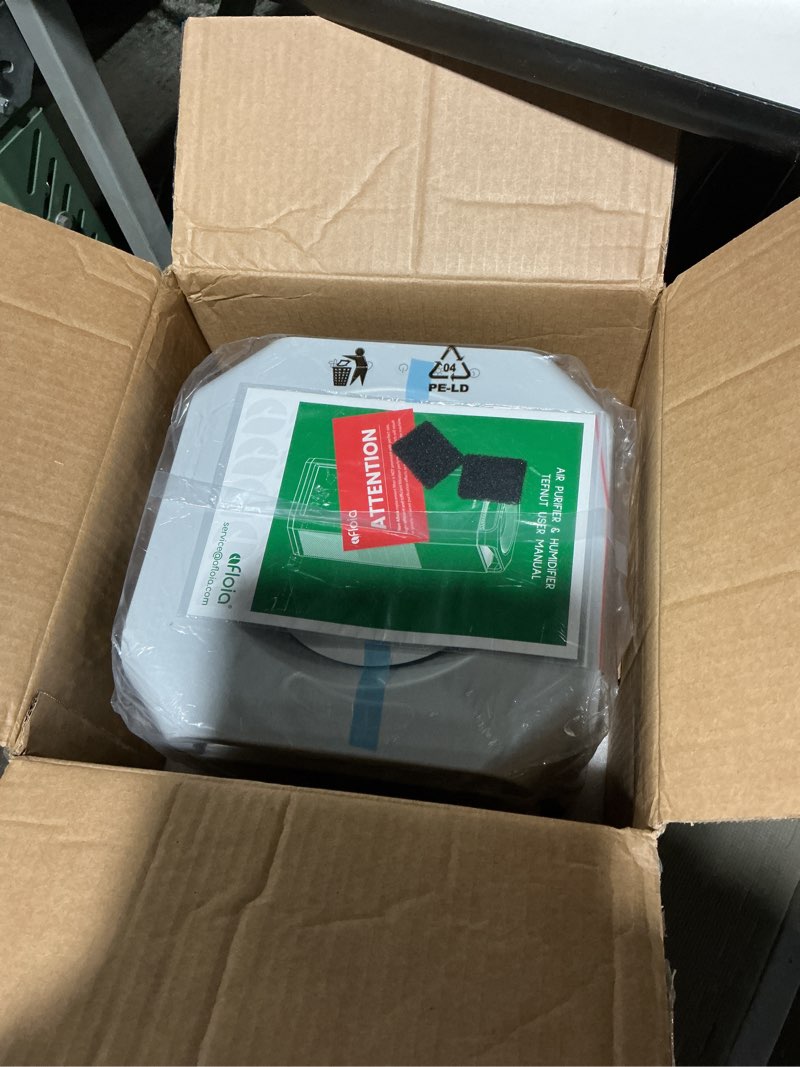 Condition photo showing Good Condition for Afloia Humidifier for Bedroom Large Room - Mist Free Evaporative 2 in 1 Humidifier and Air Purifier in One Combo for Home with Top Fill 5L Tank/Humidity&Air Quality Sensor/2-24H Timer Grey