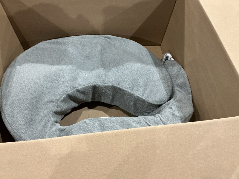 Condition photo showing As Is for my brest friend super deluxe nursing pillow - enhanced comfort & ergonomic breastfeeding pillow for ultimate support for mom & baby - adjustable and with handy side pocket, platinum