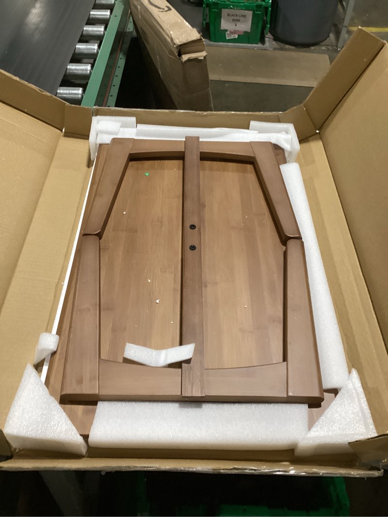 Condition photo showing New/Like New for Wooden Folding Coffee Table No Assembly Low Collapsible Japanese Floor Table Small Spaces Tatami FoldableTable for Living Room Home Office (Walnut, Large) Walnut Large