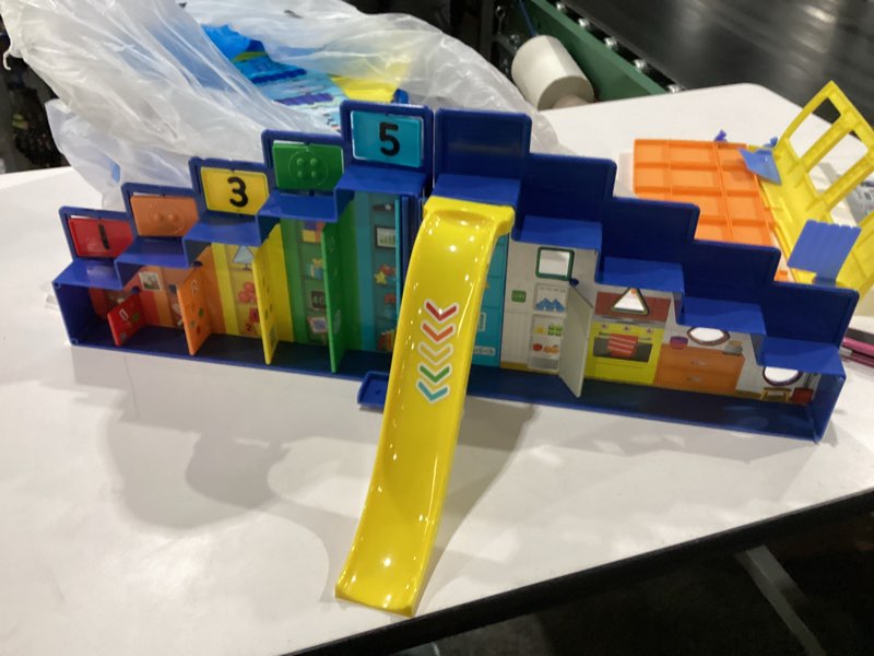 Condition photo showing As Is for incomplete missing accesories hand2mind numberblocks super secret step squad headquarters play set, toddler doll house, clubhouse dollhouse, action figure house, cartoon character toys, imaginative toys