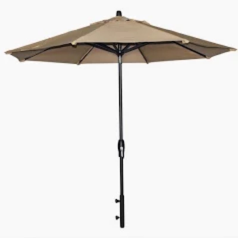 Blissun 10' Outdoor Patio Umbrella, Outdoor Table Umbrella, Yard Umbrella, Market Umbrella with 8 Sturdy Ribs, Push Button Tilt and Crank