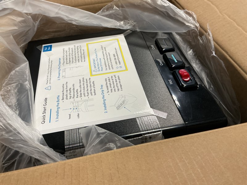 Condition photo showing As Is for Avalon A4BLWTRCLR Bottom Loading Water Cooler Water Dispenser - 3 Temperature Settings - Hot, Cold & Room Water, Durable Stainless Steel Cabinet, Bottom Loading - UL/Energy Star Approved