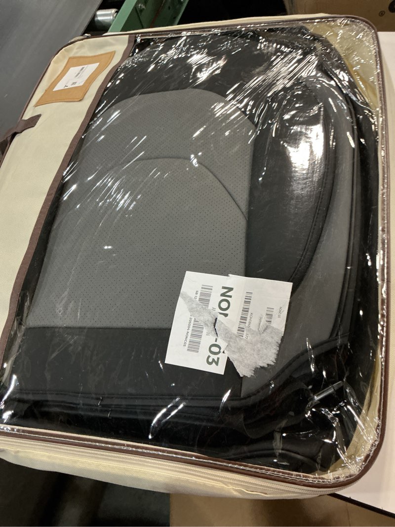 Condition photo showing Good Condition for FREESOO Car Seat Covers Front Seats 2PCs,Waterproof Automotive Seat Covers, Leather Cars Interior Covers, Seats Protection Universal fit Babies & Adult (BlackGrey) Black Grey 2 Pcs Front Seat