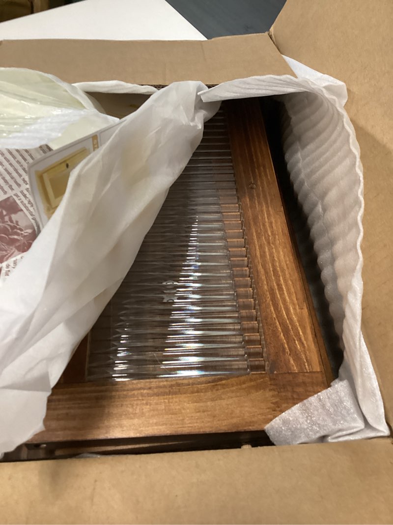 Condition photo showing New/Like New for sunhoo bread box for kitchen countertop wooden bread storage container bin 2 layer breadbox holder large capacity keeper vintage farmhouse food organizer pantry shelf acrylic window (brown)