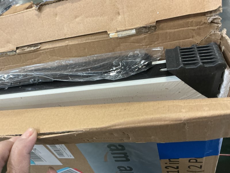 Condition photo showing Good Condition for 12 Inch Deep Floating Shelves, White Floating Shelves 48W x 12D, Deep Wall Shelves Bracket Set of 2, Large Display Hanging Floating Shelf for Bathroom, Living Room, Wide Storage Wooden Wall Shelf White 48\"W x 12\"D