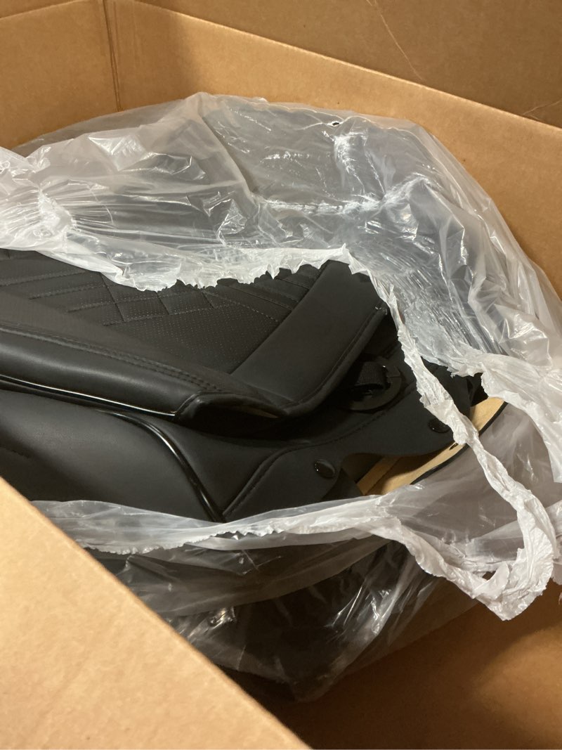 Condition photo showing Good Condition for GXT Deluxe Faux Leather Full Coverage Car Seat Cover Anti-Slip Universal Fits for Sedans SUV Pick-up Truck with Headrests,Interior Accessories(Black)