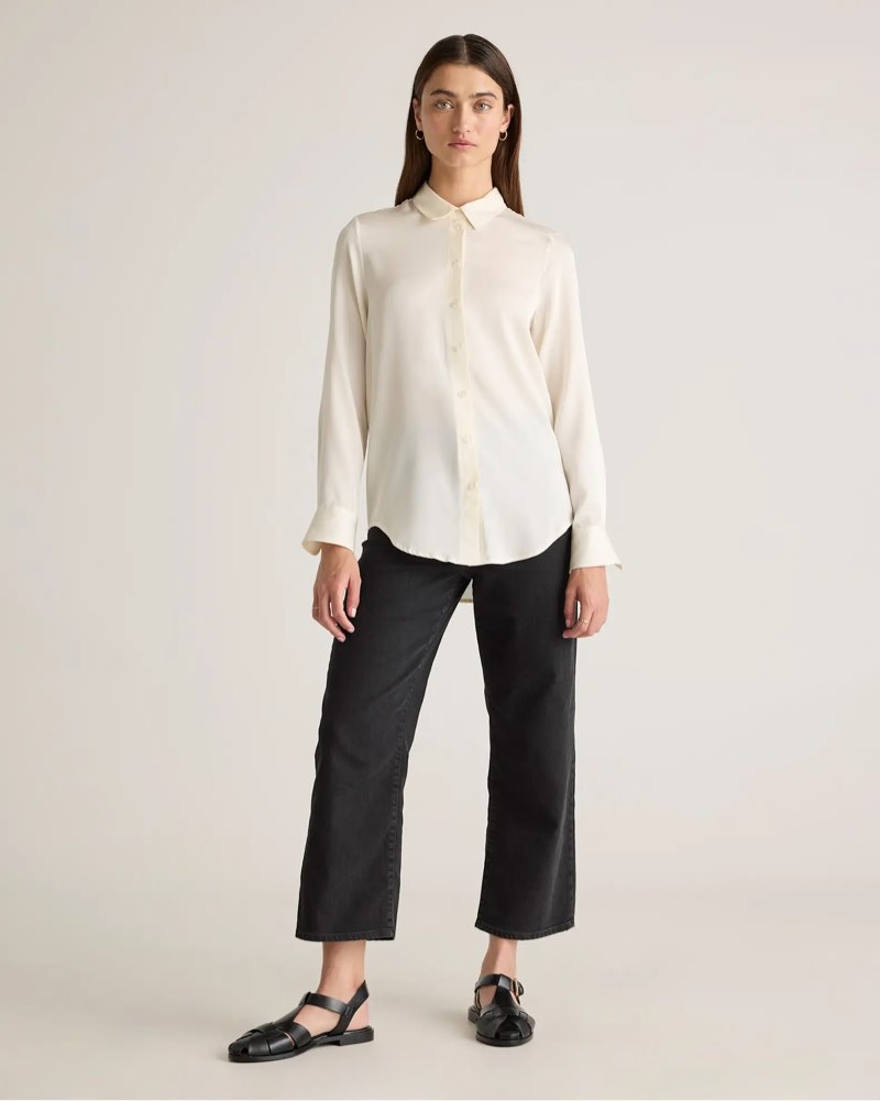 Washable Stretch Silk Blouse 2X