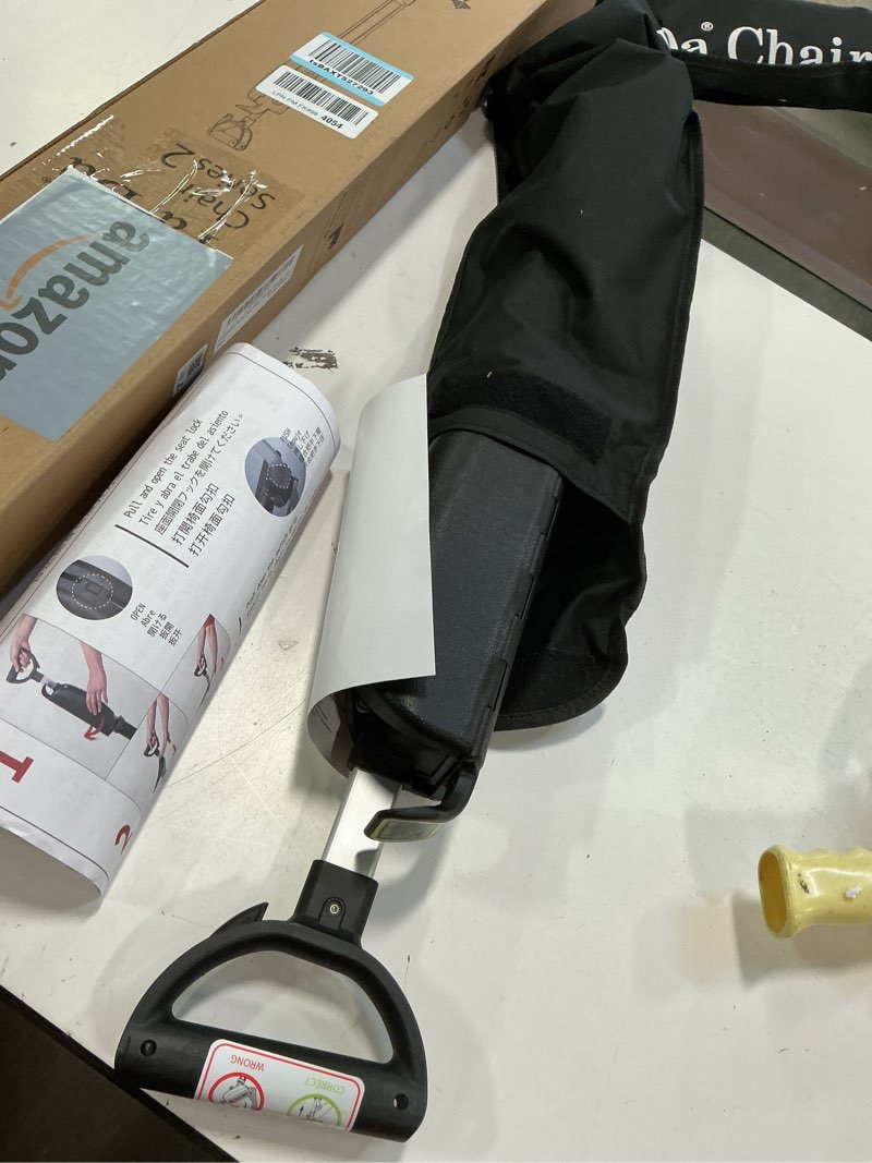 Condition photo showing Good Condition for STEP2GOLD Ta-Da Chair Series 2- Portable Walking Stick, Cane with Seat, Foldable Chair, Hiking Stick, for Camping, Hiking, Lightweight Aluminum, Easy Carry, Anti-Slip M (34.2") Black