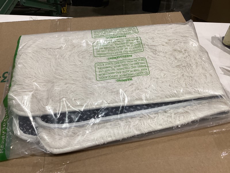 Condition photo showing Good Condition for Not exact, similar. Latepis White Sheepskin Rug 2x3 Faux Fur Sheepskin Rug for Living Room Fluffy Washable Rugs for Bedroom Luxury Room Decor Furry Rugs Rectangle 2' x 3' (Rectangular) White
