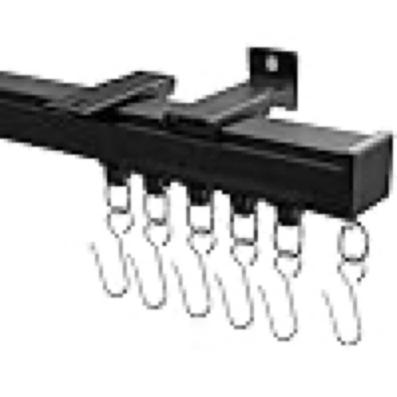 hoeflife ceiling curtain tracks,curtain track wall mount,track curtains rod ceilings mount heavy duty ceiling tracks for curtains room divider rod with hooks,black