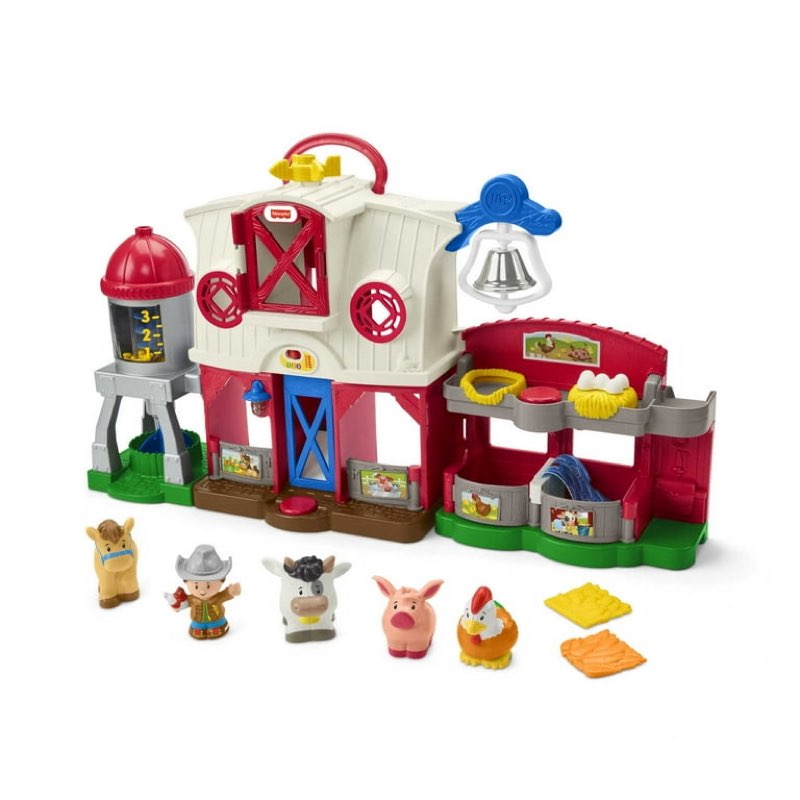 fisher-price little people caring for animals farm playset electronic toddler learning toy