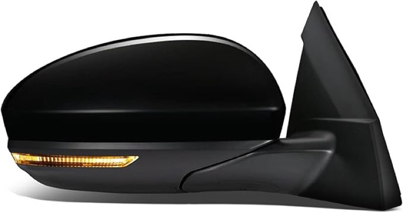 Auto Dynasty NI1321312 Factory Style Driver Left Side Mirror - Manual Folding | Power Adjust | Heated Glass | Turn Signal - Compatible with Altima 19-20, Textured Black