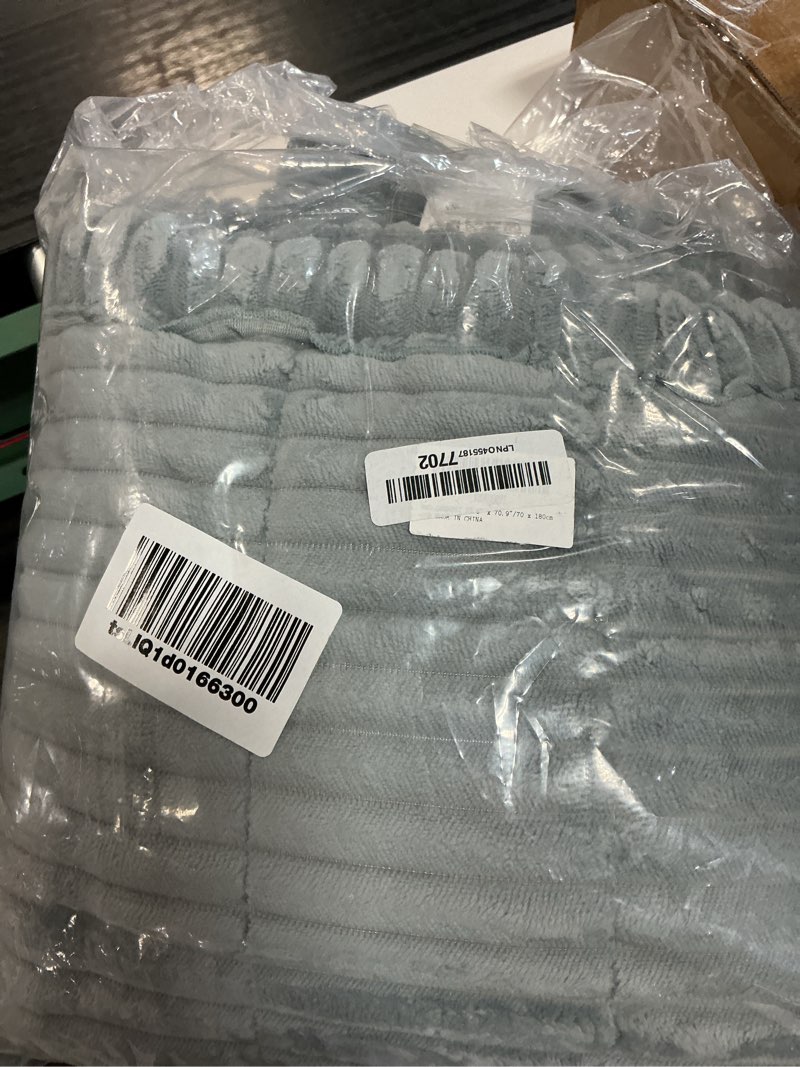 Condition photo showing New/Like New for couch cover for dogs washable, fuzzy pet couch covers for 3 cushion sofa pet friendly, non slip sofa cover (light blue-grey, 27.6" x 70.9"/70 x 180cm) light blue-grey 27.6" x 70.9"/70 x 180cm