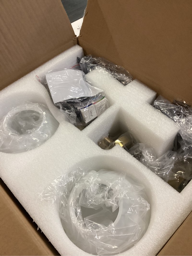 Condition photo showing New/Like New for Rechargeable Battery Wall Sconce 2 - Wireless, 3 Color Temperature, Dimmable, Remote, Touch Control for Living Room, Bedroom Black Gold with White Lampshade 2 Pack