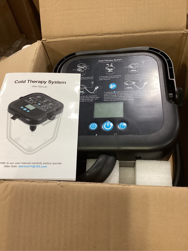 Condition photo showing Good Condition for Cold Therapy Machine with Programmable Timer, Ice-Machine-for-Knee-After-Surgery, Knee Replacement Recovery Equipment, Cryotherapy Pain Relief w/Compression Pad for Shoulder, Ankle (Dark Grey)