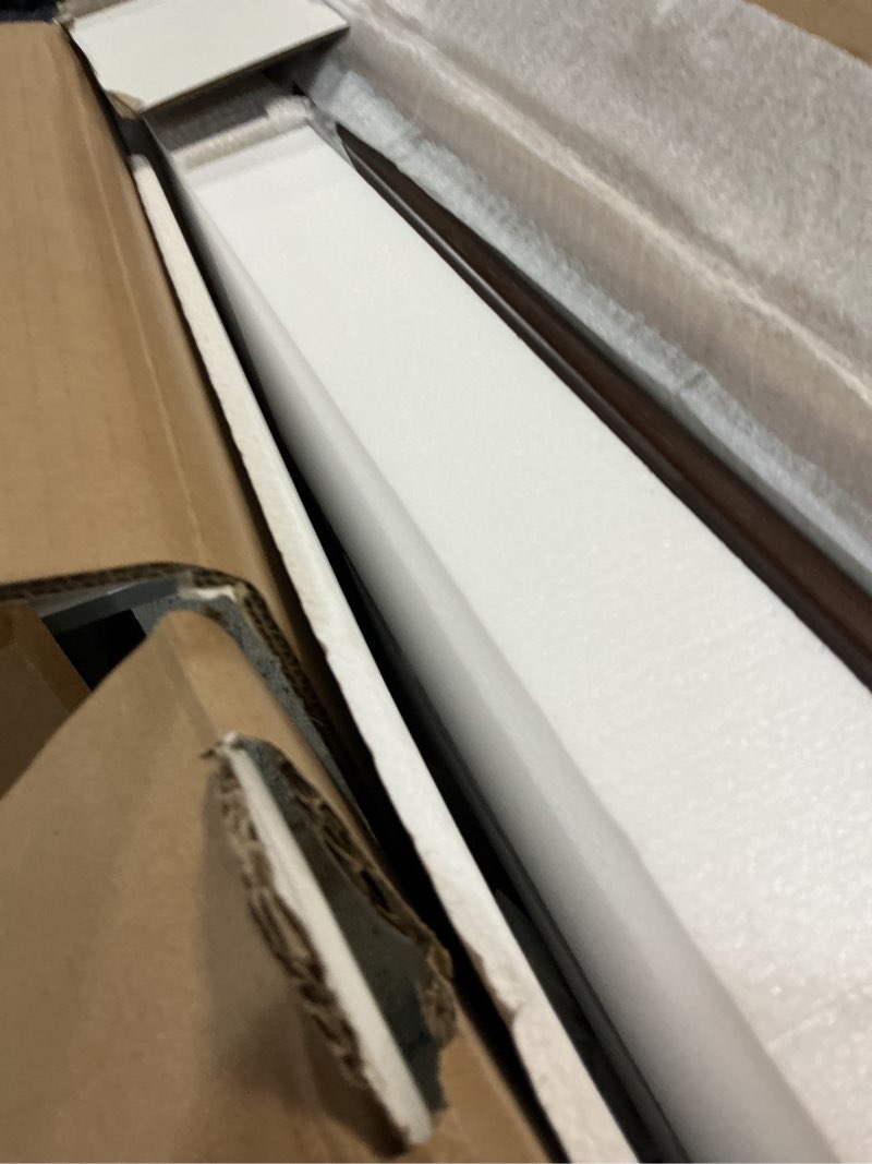 Condition photo showing New/Like New for BAKEVE Bamboo Dining Table for 4-6 Person- 47.2'' Solid Wood Kitchen Table, Mid Century Modern Desk, Farmhouse Rectangular Dining Room Table for Living Room, Office, Kitchen and Study (Walnut) Cz-120 - Walnut