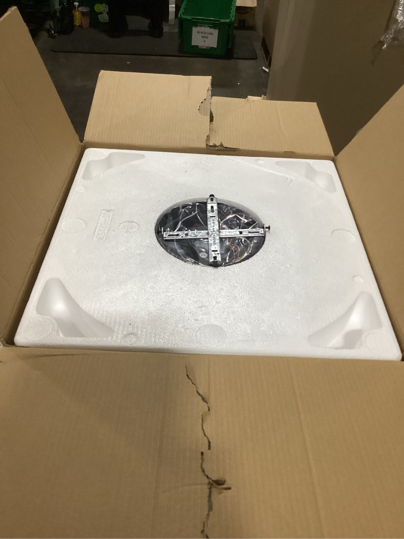 Condition photo showing Good Condition for VOLISUN Low Profile Ceiling Fans with Lights and Remote, 19.7in Farmhouse Ceiling Fans with Light Flush Mount, 3000K-6500K Dimmable Fandelier LED Fan Light, Bladeless Ceiling Fans for Bedroom Walnut 19.7 INCH