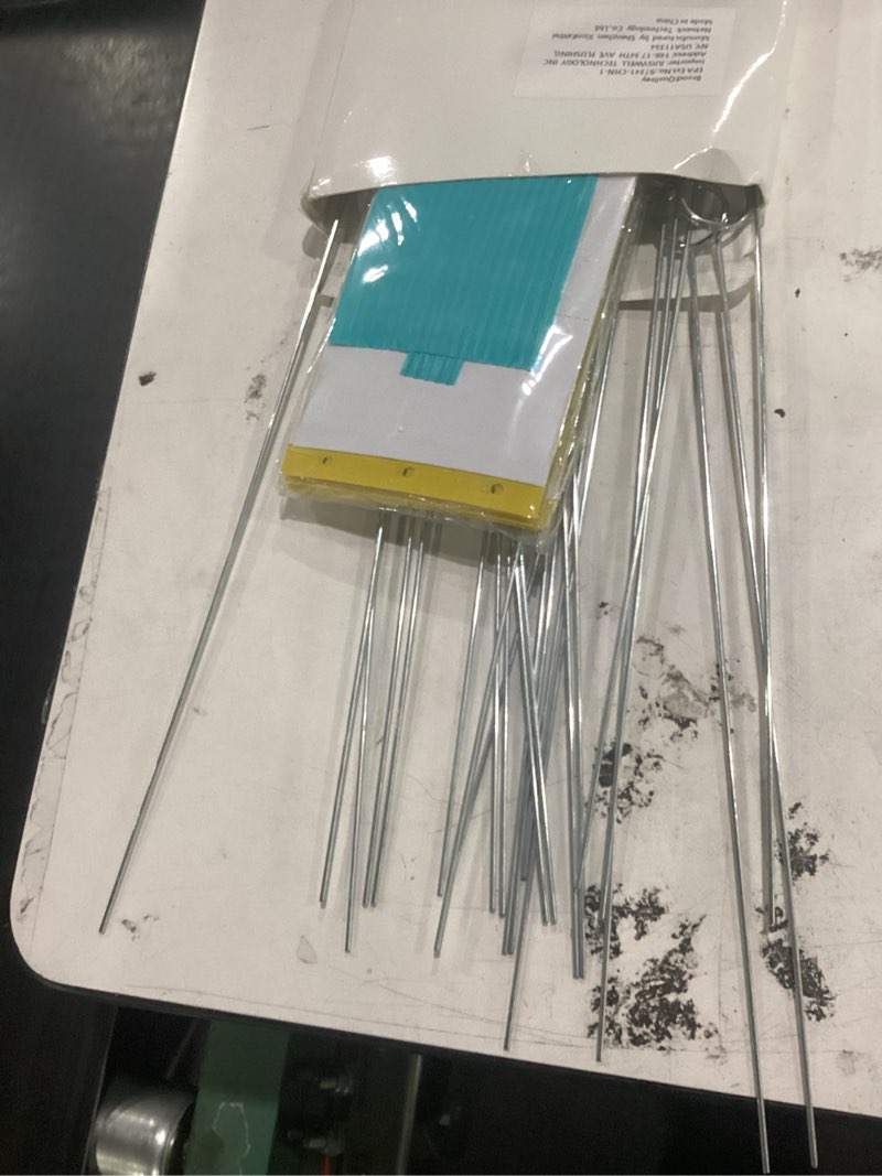 Condition photo showing Good Condition for 50 pcs 12 inch dual-sided yellow fruit fly traps kit includes 25 sticky cards and 25 silver long wire holders effective insect gnat trap killer for garden plant indoor pest control fungus gnats main silver