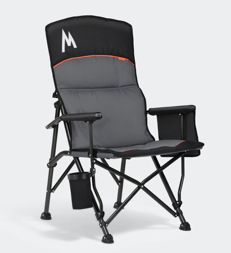Overmont Back Support Camping Chair for Adults