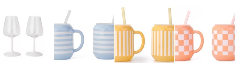 (Case of 8 packs of 2) 14oz Drinkware Pink/Yellow/Blue and 12.8oz Drinkware Clear- Bullseye's Playground™