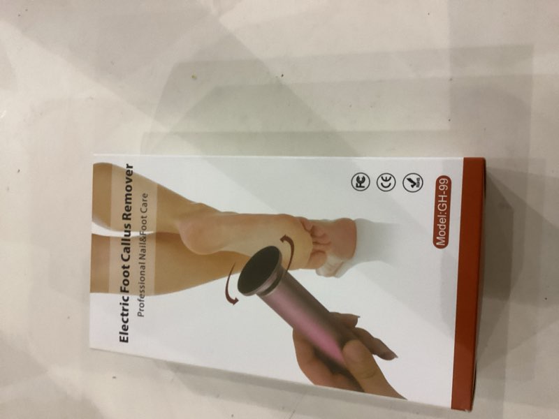 Condition photo showing New/Like New for Electric Foot File - Electric Callus Remover for Feet,Adjustable Speed Foot Scrubber with 60 Pcs Sandpaper Discs,Professional Pedicure Tool for Dead Skin and Calluses - Black